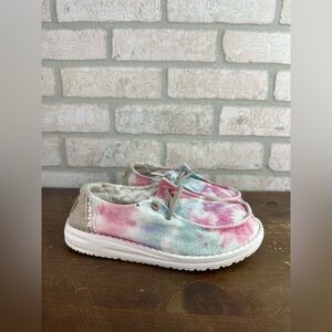 Girls Wendy Youth Hey Dude BOHO Mandala Tie Dye Shoes Size 13k - 0297